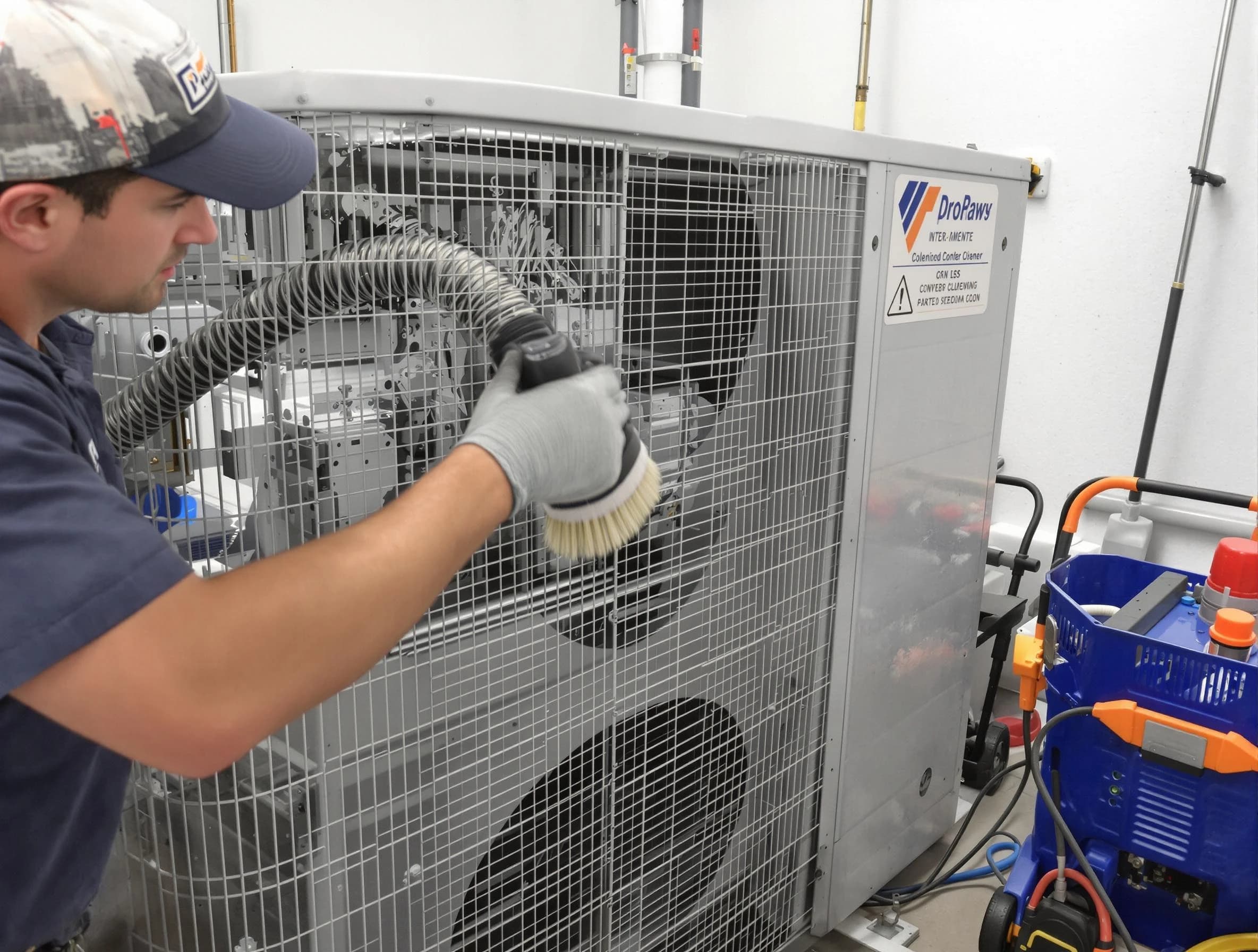 Melrose Air Duct Cleaning specialist performing precision AC coil cleaning for improved system performance in Melrose