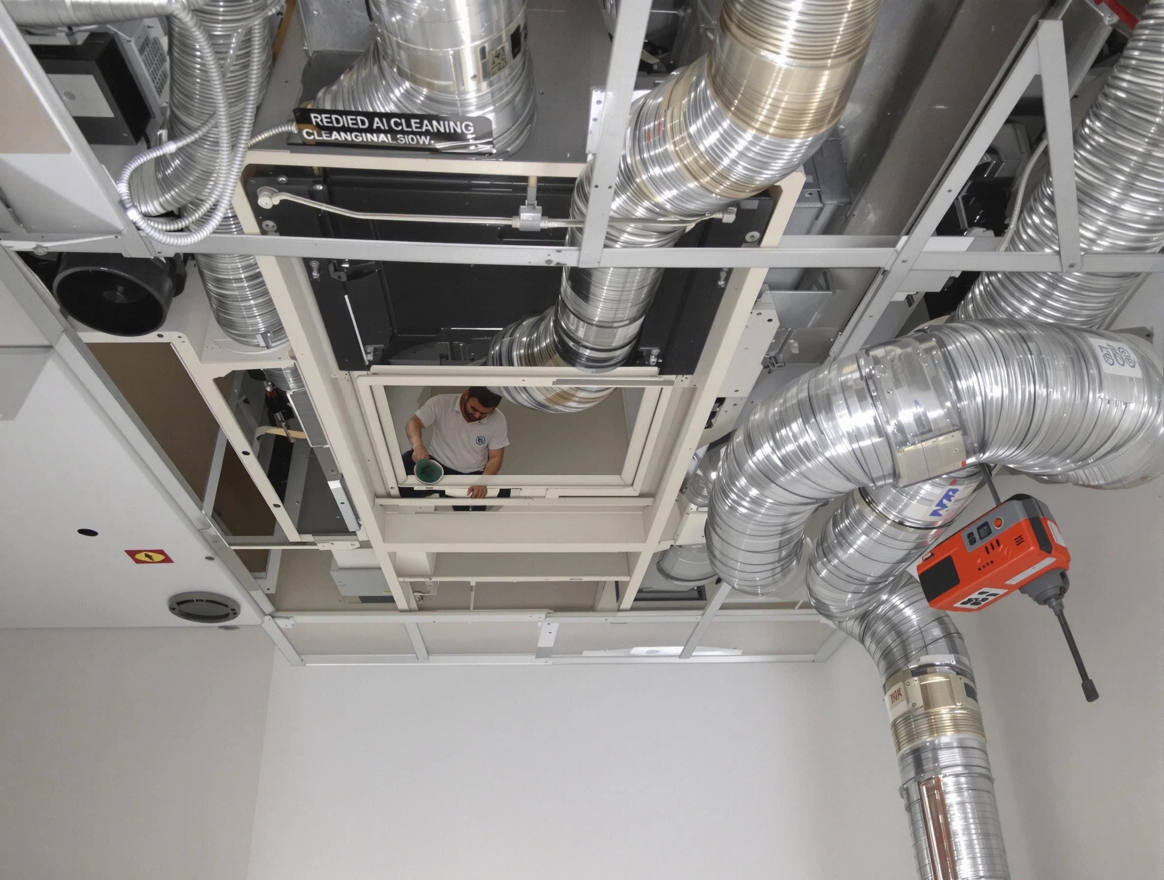 Melrose Air Duct Cleaning technician performing detailed central duct system cleaning in Melrose