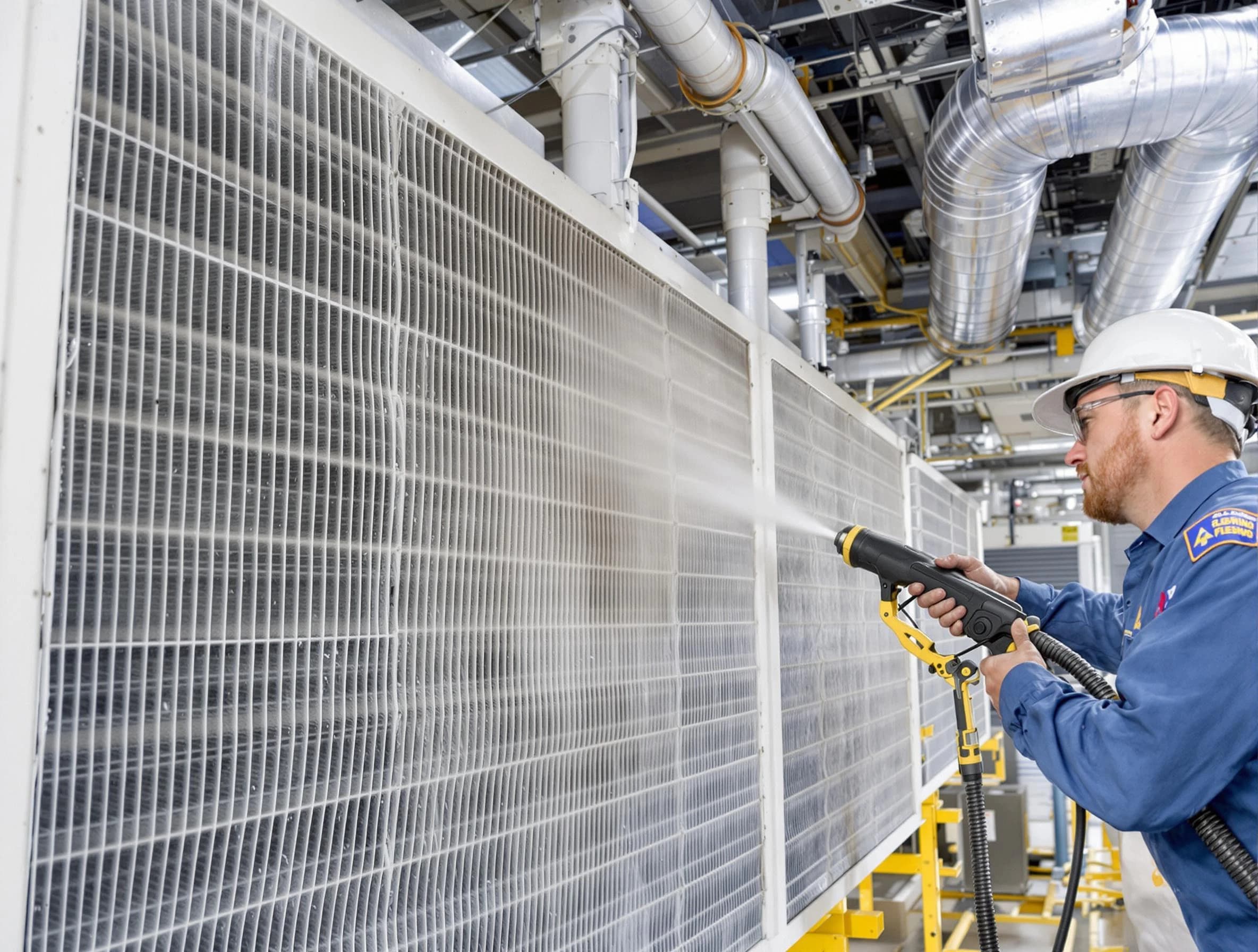 Professional commercial coil cleaning by Melrose Air Duct Cleaning in Melrose