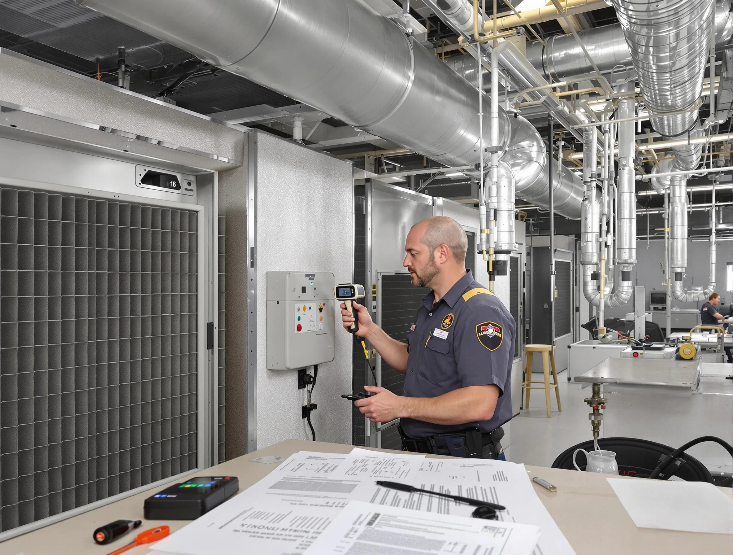 Professional filter system inspection by Melrose Air Duct Cleaning in Melrose