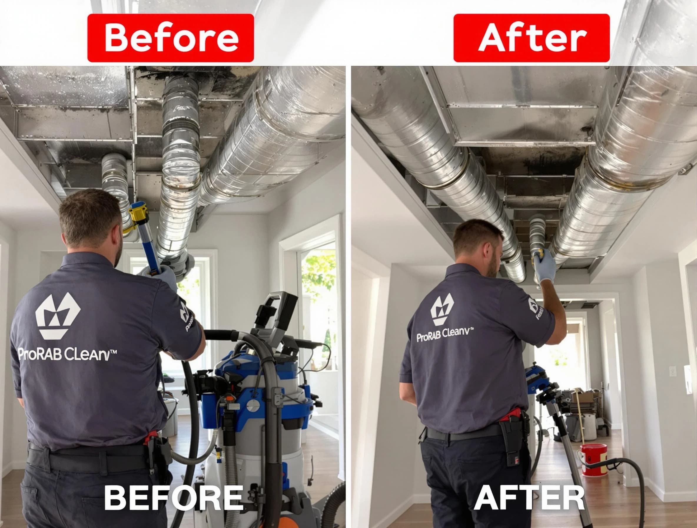 Melrose Air Duct Cleaning expert performing thorough residential duct cleaning in a Melrose home