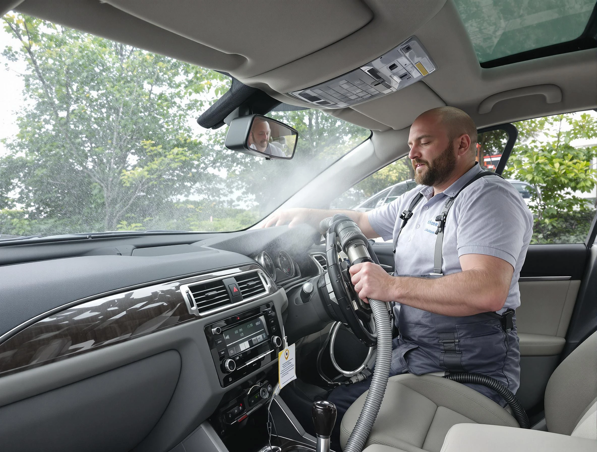 Melrose Air Duct Cleaning specialist performing professional car duct cleaning in Melrose