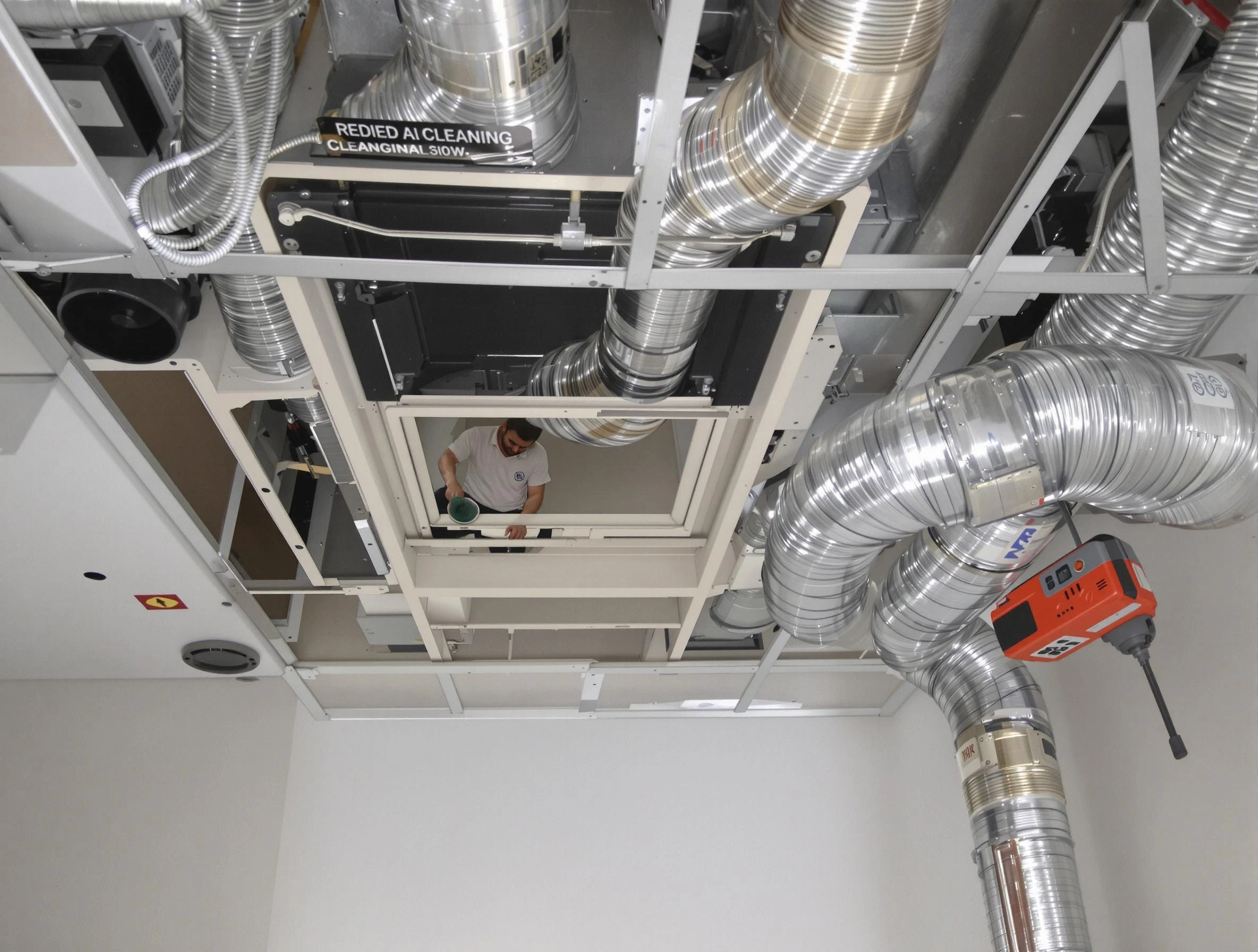 Melrose Air Duct Cleaning technician performing detailed central duct system cleaning in Melrose