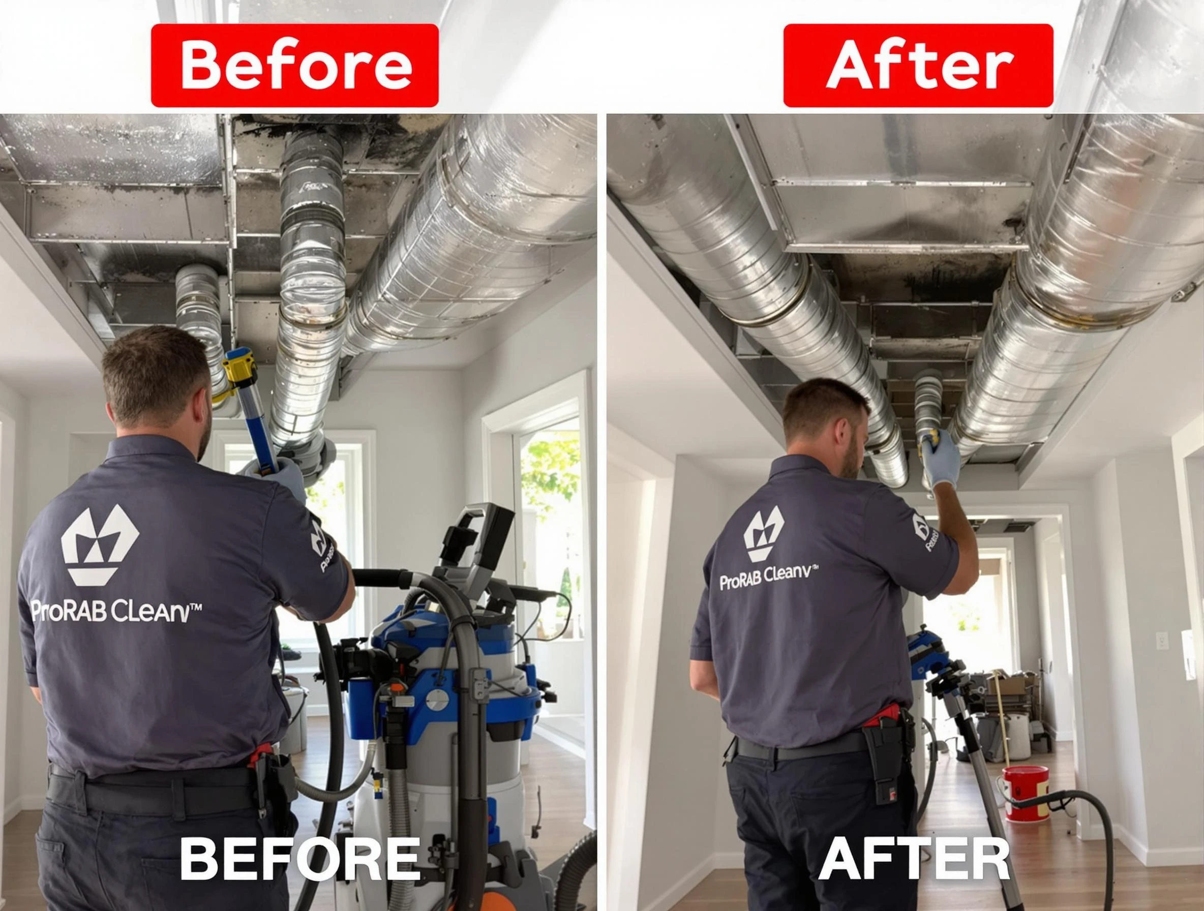 Melrose Air Duct Cleaning expert performing thorough residential duct cleaning in a Melrose home